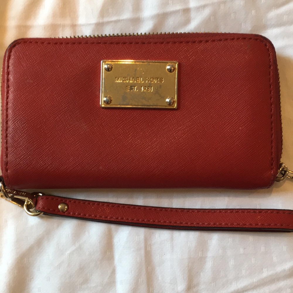 Michael Kors Red Wristlet